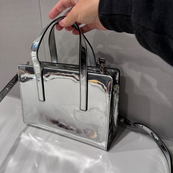 Prada Mini Spazzolato Re-Edition 1995 Bag Metallic Silver - Picture 8 of 16